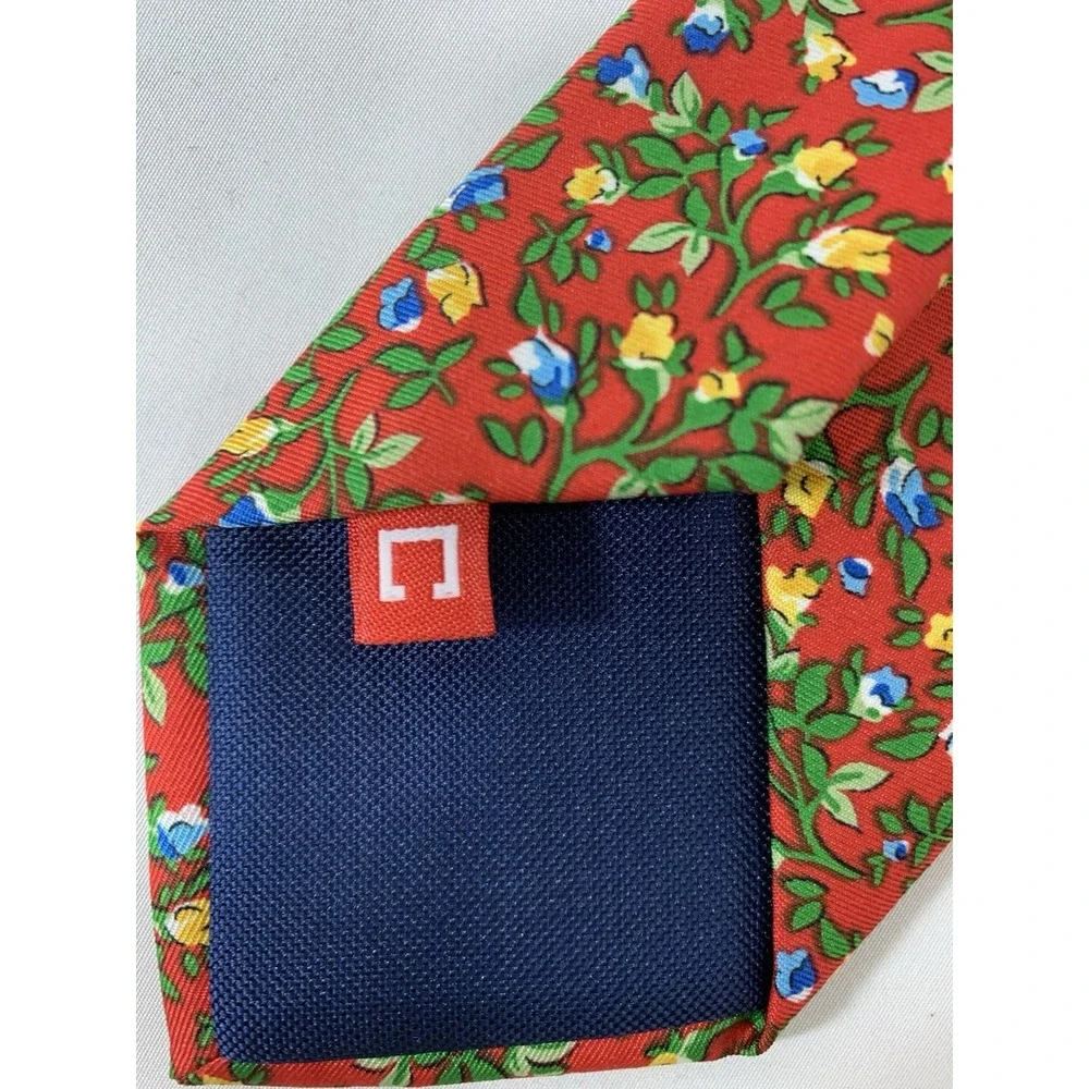 Ralph Lauren Chaps Tie Mens Red Floral Necktie Neckwear‎ Spring Summer 3X57